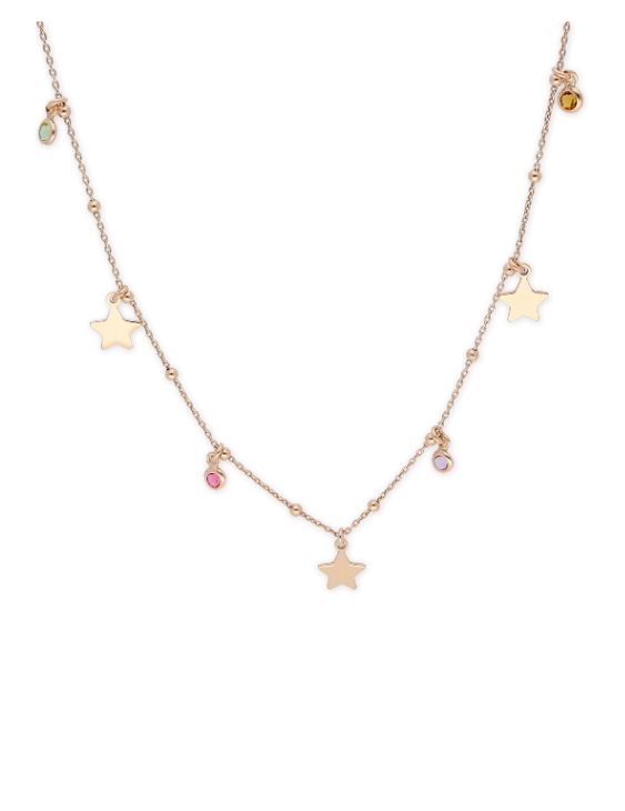 Collar LISKA LSW4284CL-R Plata con Baño de Oro Rosa y Cristales Mujer