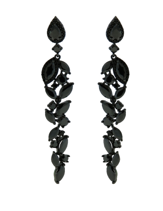 Pendientes VAPOUR 1373-A Plata con Circonitas Color Mujer. Cierre Presión.