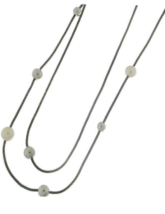 Collar Plata Rutenio Perlas Mujer