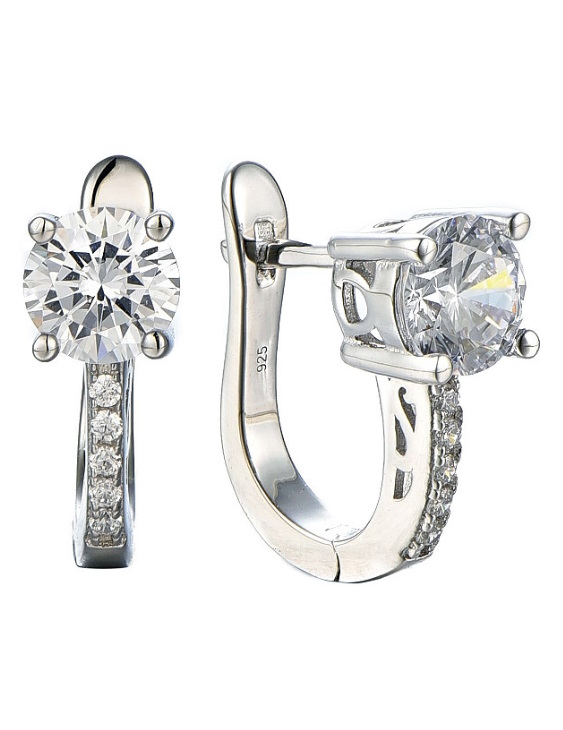 Pendientes BRIZZLING BZE023 Plata con Premium Zirconia Mujer 