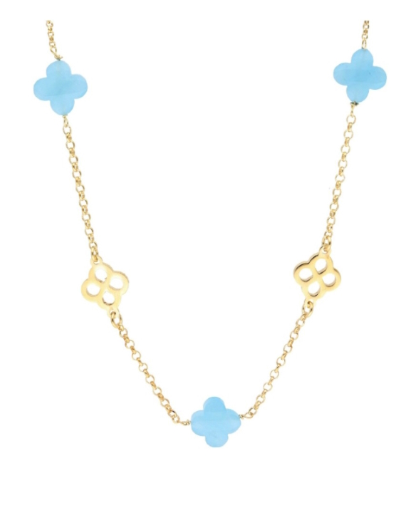 Collar LISKA LAF6557CL-D Plata con Baño Oro Mujer