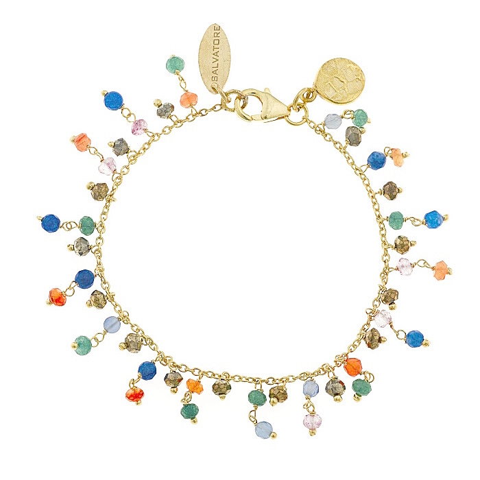 PulseraSALVATORE 136P0077 Plata con Baño de Oro y Jade Mujer